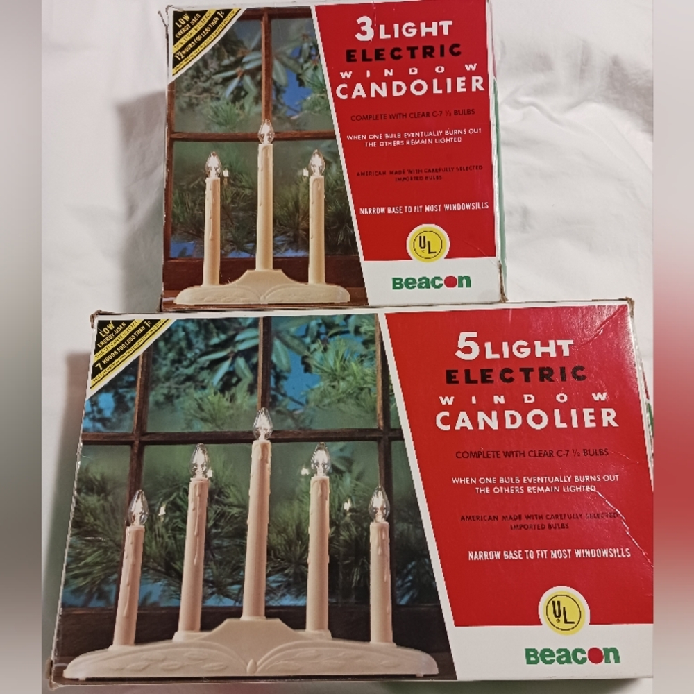 NIB Vintage window candoliers